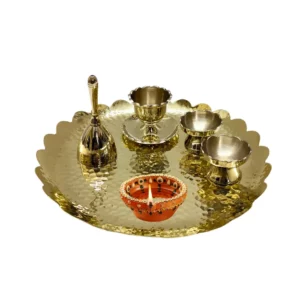 Brass pooja thali set