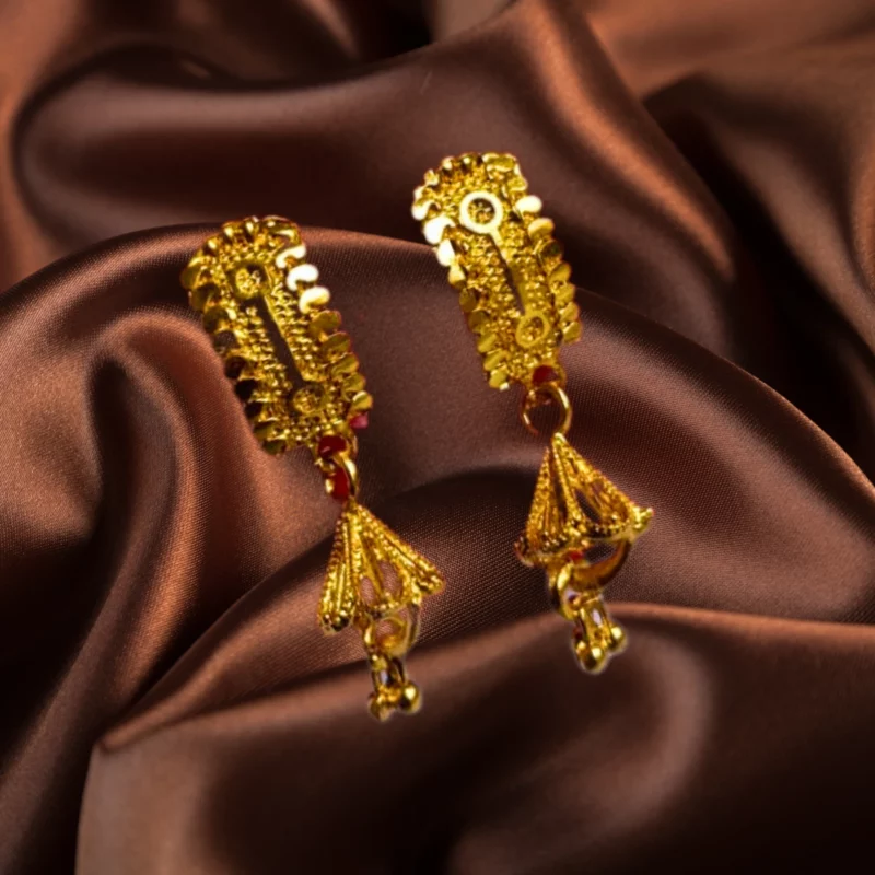 ethnic gold toned earrings for women