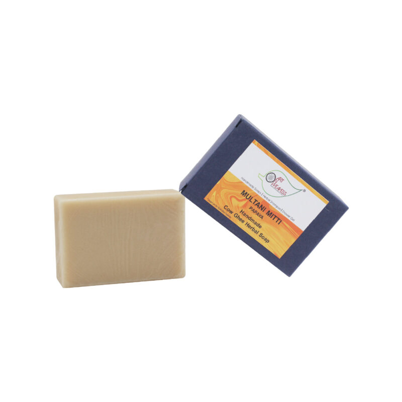 Multani Mitti Papaya Cow Ghee Herbal Soap - Image 2