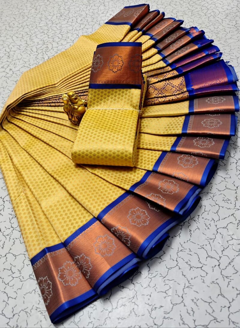 ELITE BRIDAL PICK &PICK SILK SAREES *Samuthrika/vasthrakalag type* *Bridal silk material (type of pure silk)* *Real 3D Embosed" - Image 8