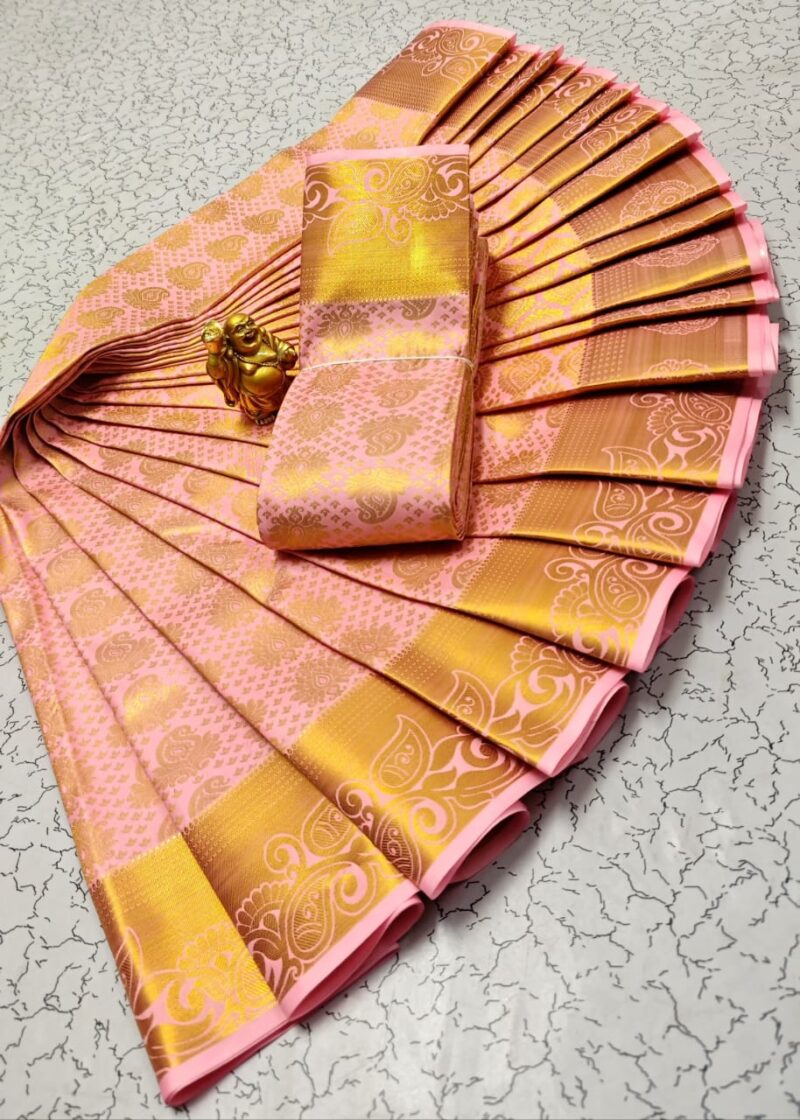 ELITE BRIDAL PICK &PICK SILK SAREES *Samuthrika/vasthrakalag type* *Bridal silk material (type of pure silk)* *Real 3D Embosed" - Image 4