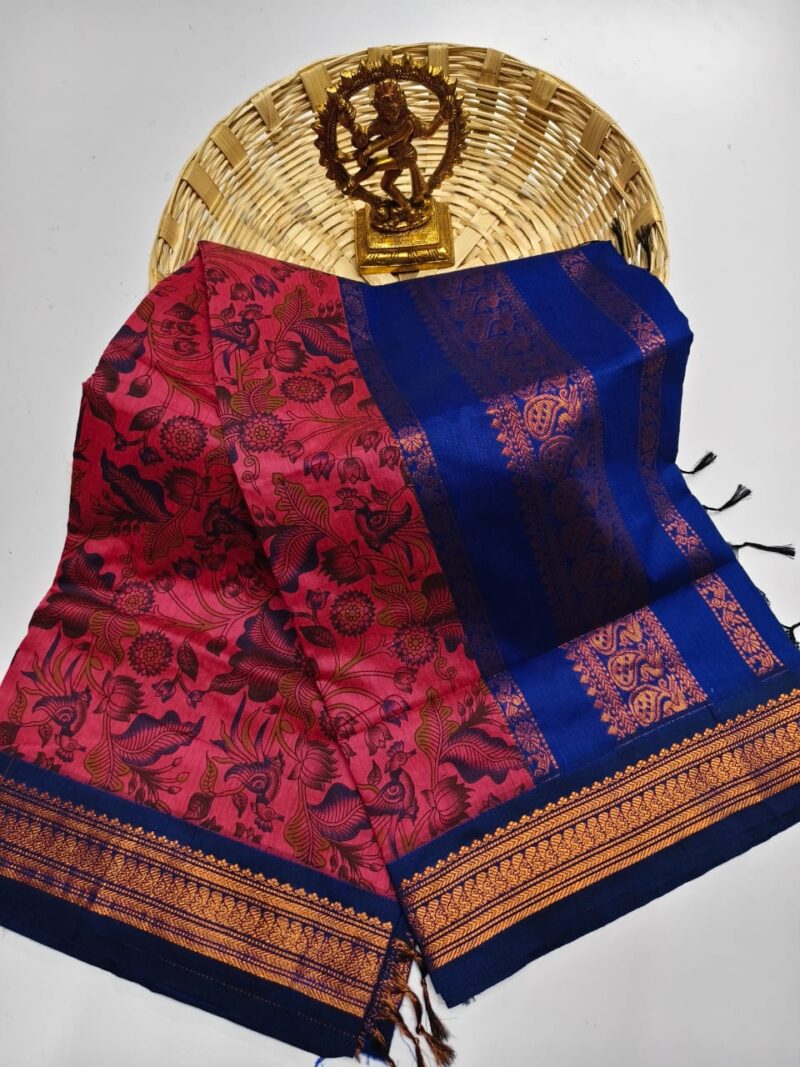 *Premium Quality kalamkari design & cotton saree* - Image 2