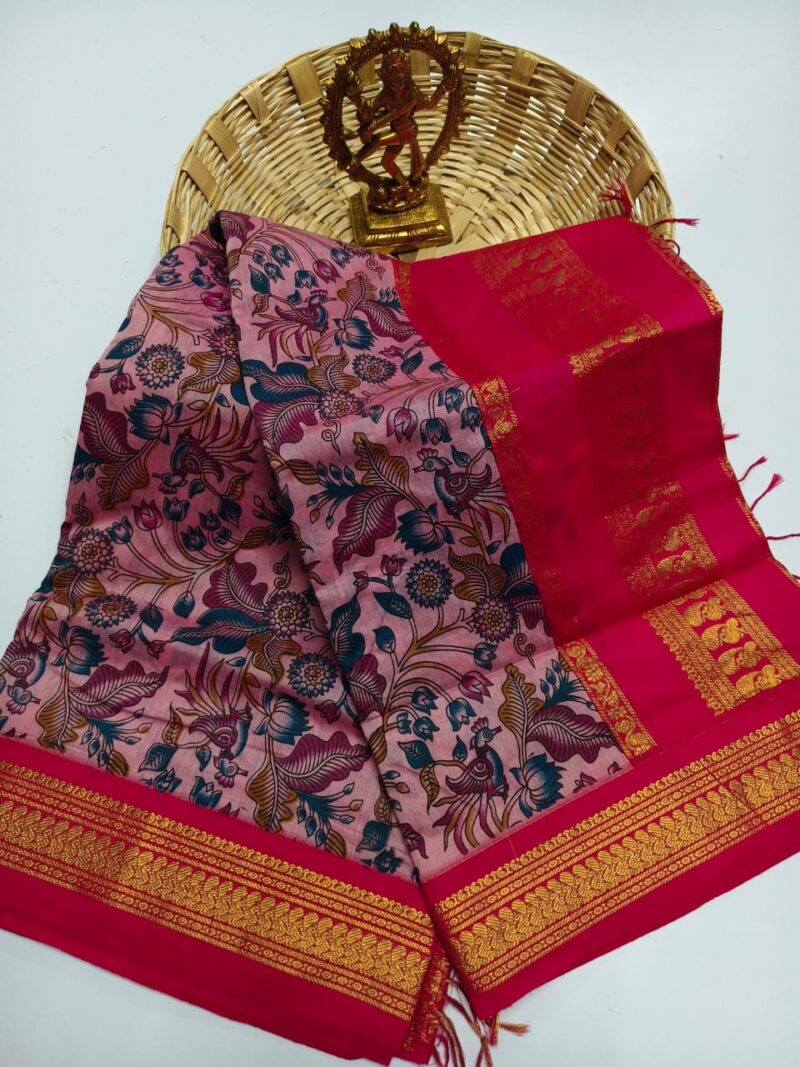 *Premium Quality kalamkari design & cotton saree* - Image 10