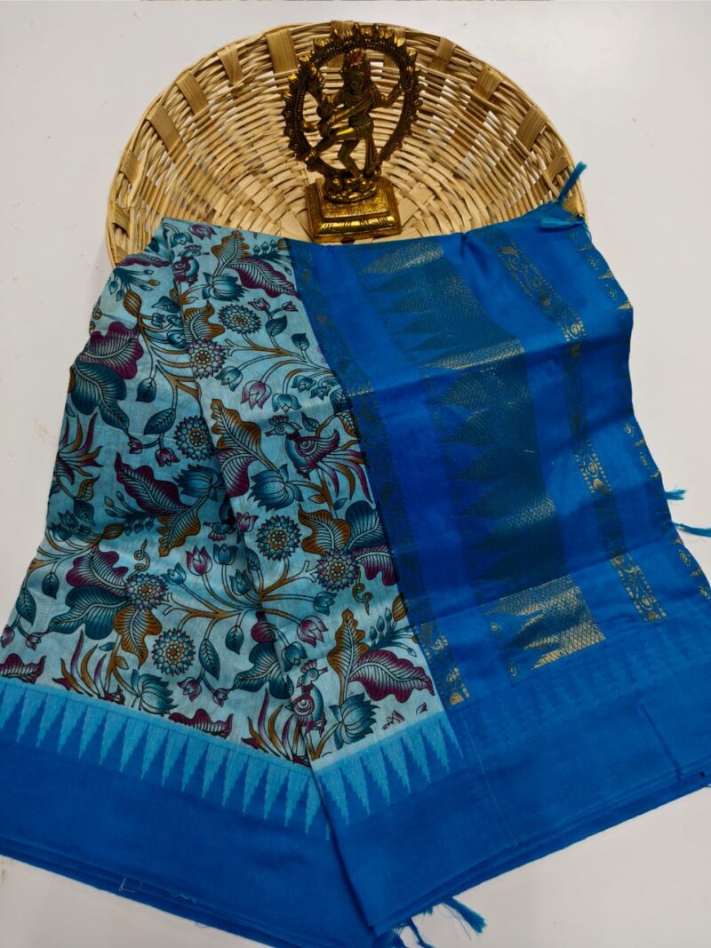 *Premium Quality kalamkari design & cotton saree* - Image 15